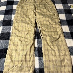 Body Glove Tan Plaid Ski Pants - 32” inseam